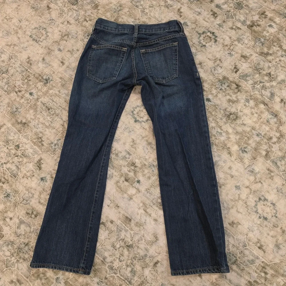 Old Navy Mens Authentic Straight Leg Jeans 28x30 Dark Wash Blue 100% Cotton